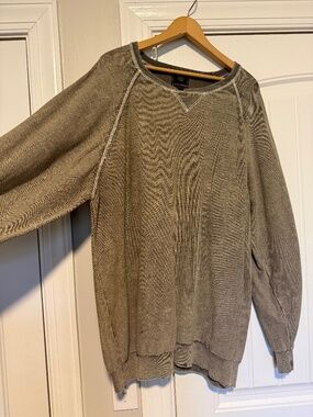 FX Fusion Crewneck Sweatshirt Men’s 2XL Gray/ Khaki Green Pullover Lightweight